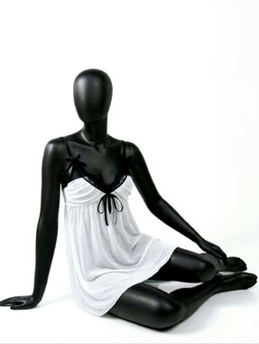 White mesh Babydoll Nightgown New